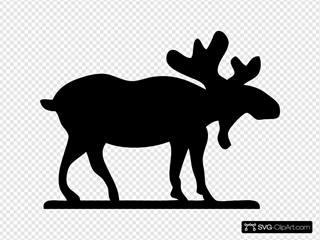 Detail Moose Clipart Silhouette Nomer 18