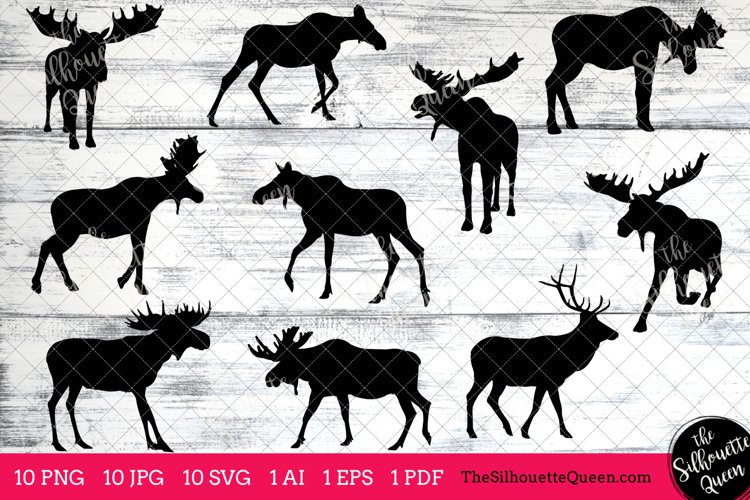 Detail Moose Clipart Silhouette Nomer 23