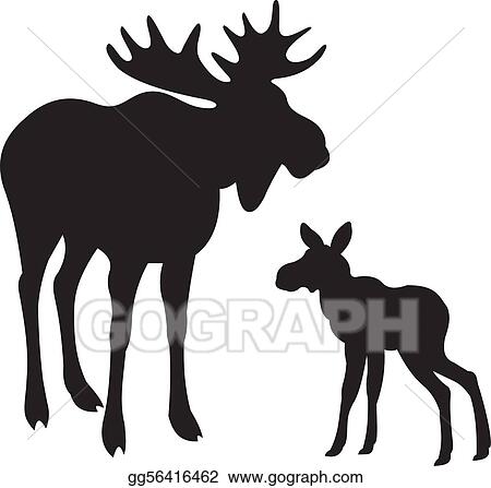 Detail Moose Clipart Silhouette Nomer 29