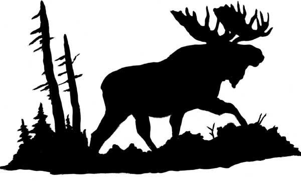 Detail Moose Clipart Silhouette Nomer 44