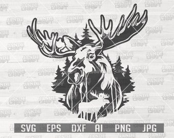 Detail Moose Face Clipart Nomer 38