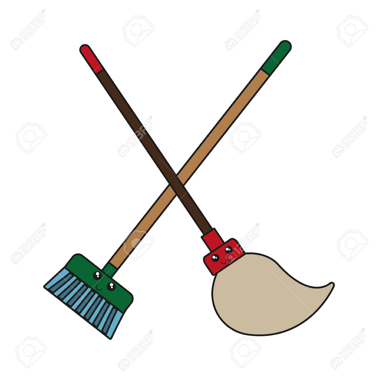 Detail Mop And Broom Clipart Nomer 11