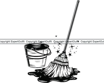 Detail Mop And Broom Clipart Nomer 25
