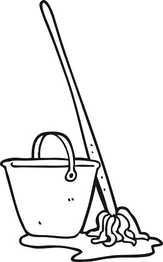 Detail Mop And Bucket Clip Art Nomer 28
