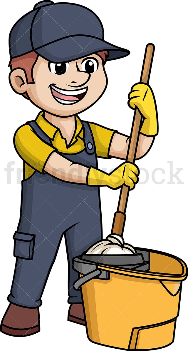 Detail Mop And Bucket Clipart Nomer 14
