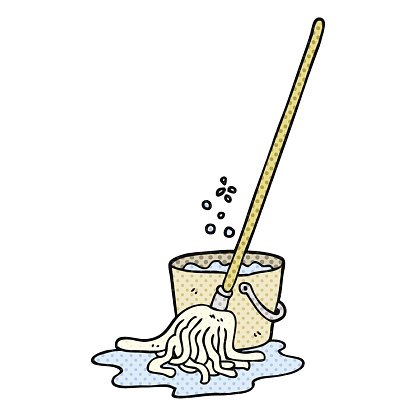 Detail Mop And Bucket Clipart Nomer 27