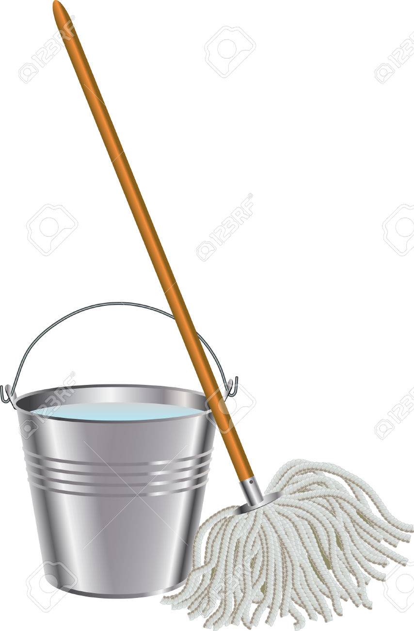 Detail Mop And Bucket Clipart Nomer 32