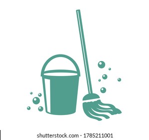 Detail Mop And Bucket Clipart Nomer 44