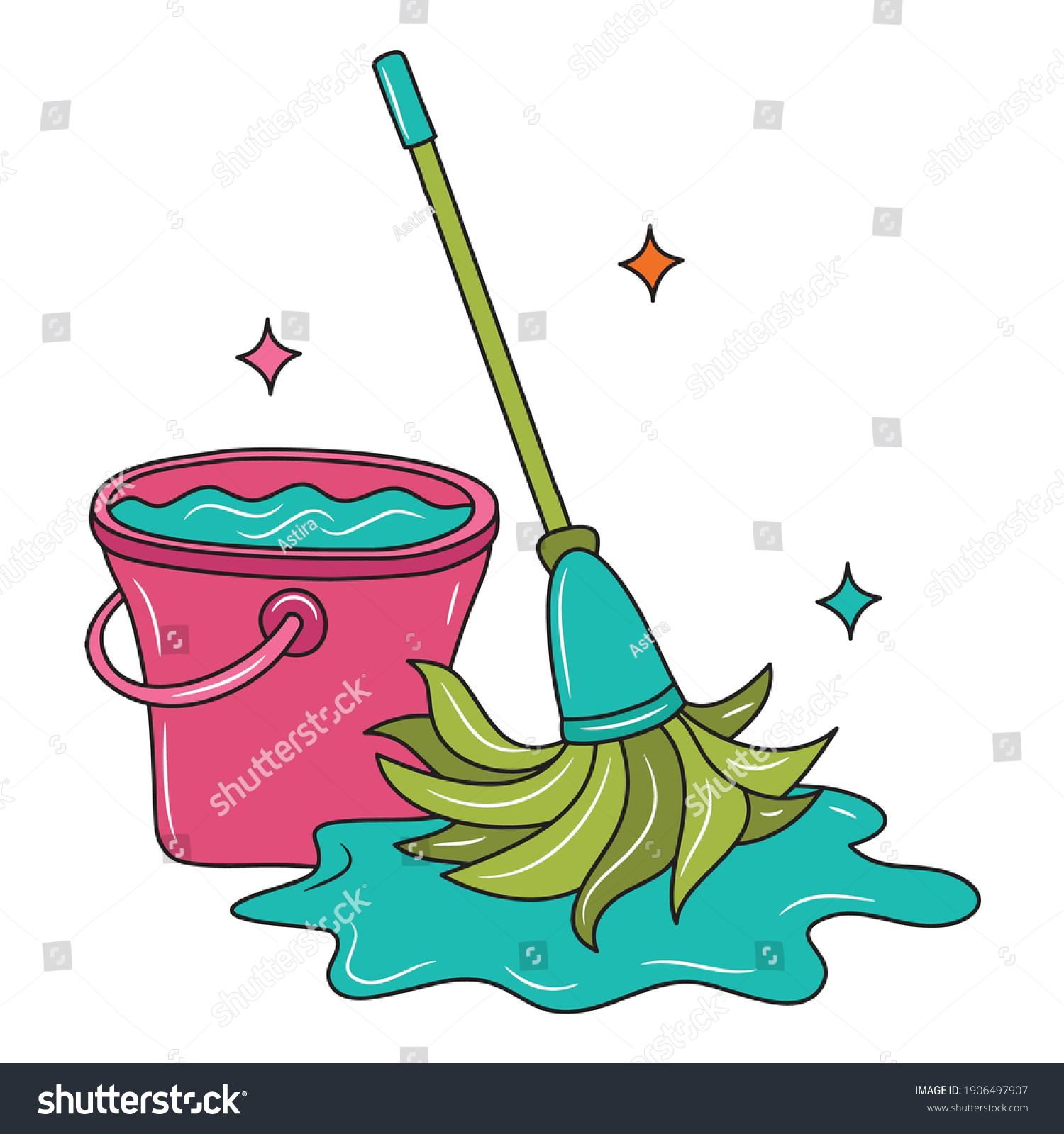 Mop Bucket Clip Art 50+ Koleksi Gambar