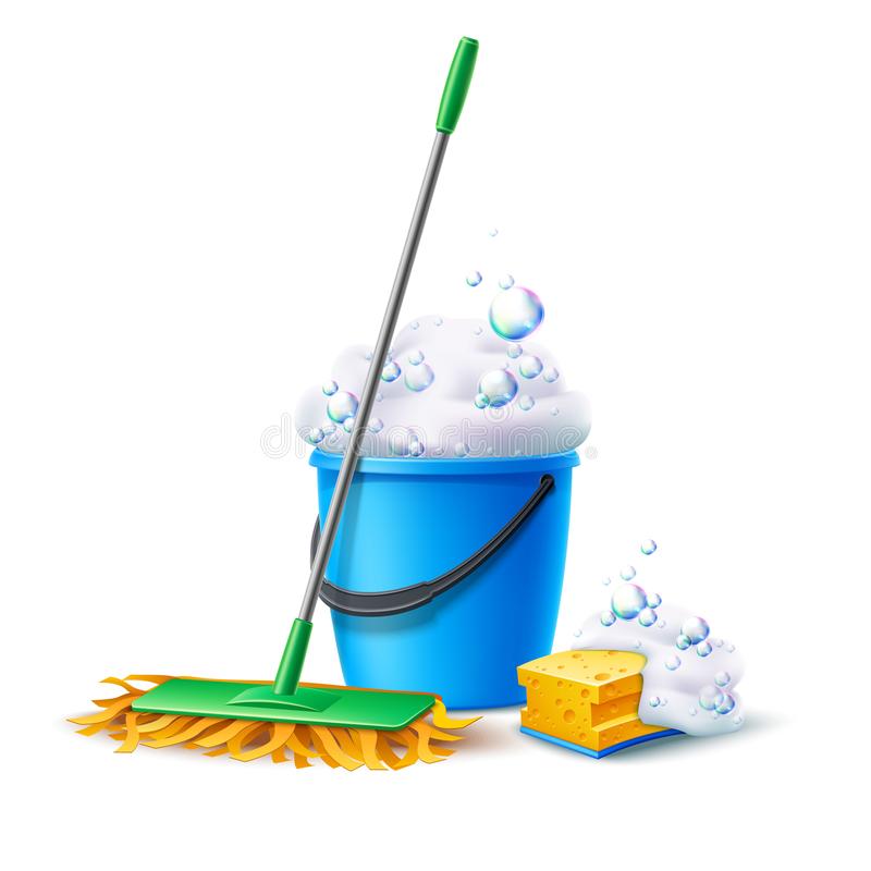 Detail Mop Bucket Clipart Nomer 2