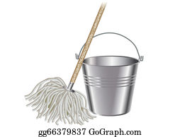 Detail Mop Bucket Clipart Nomer 18