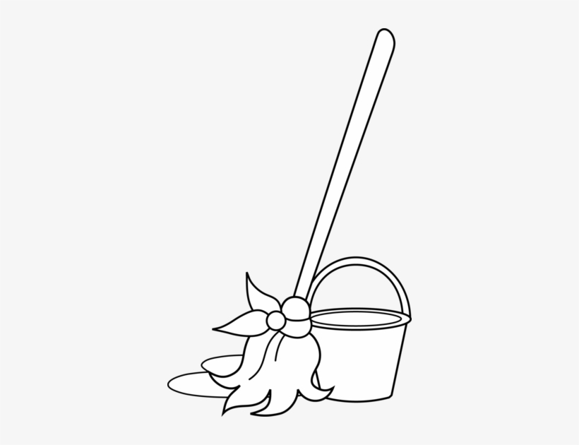 Detail Mop Bucket Clipart Nomer 25