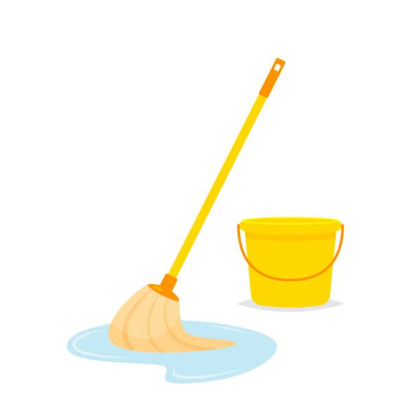 Detail Mop Bucket Clipart Nomer 36