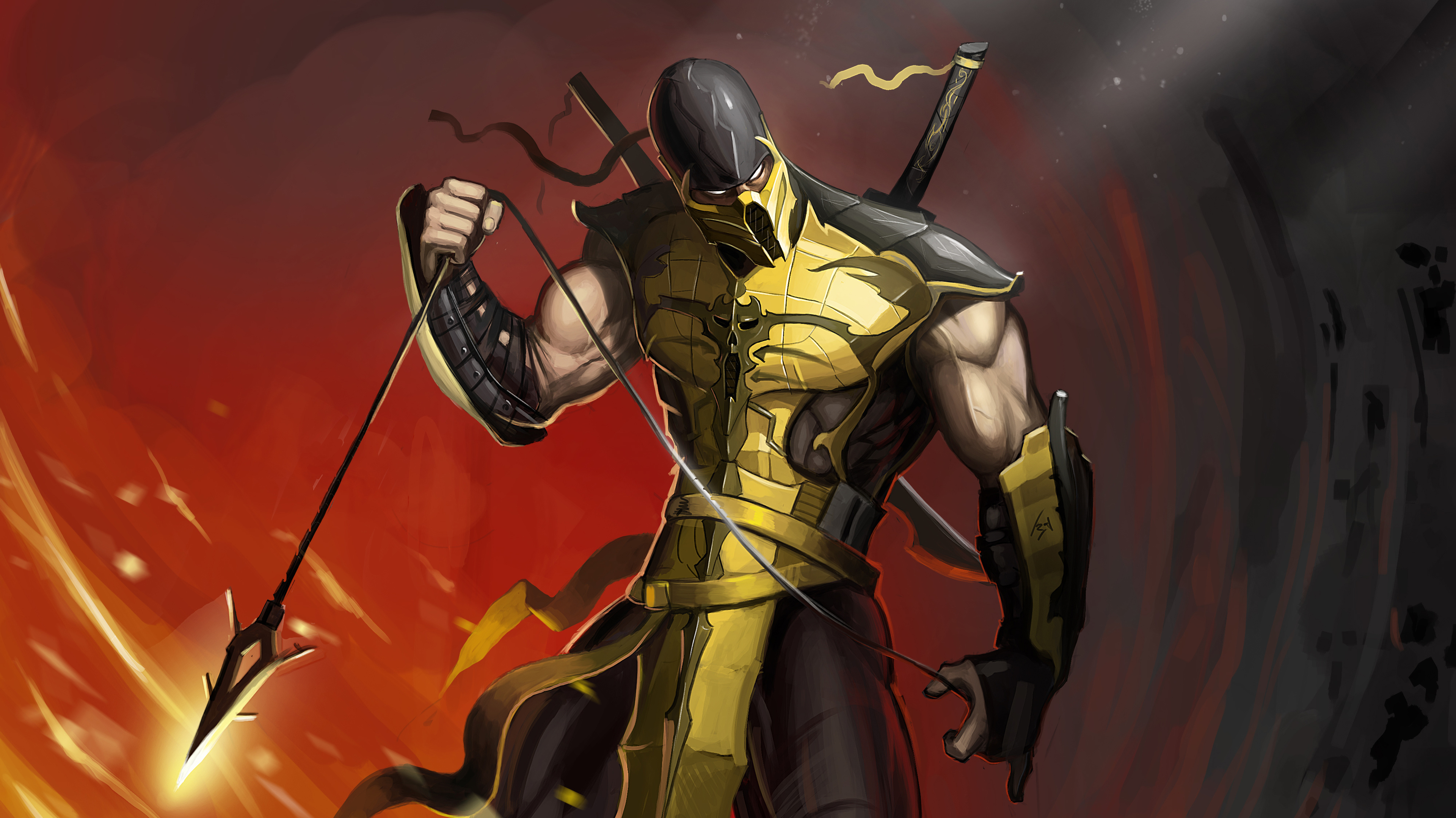 Detail Mortal Kombat 11 Scorpion Wallpaper Nomer 55