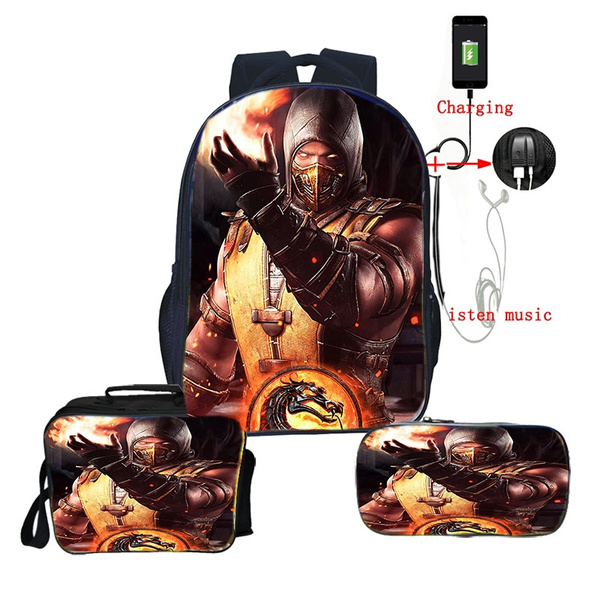 Detail Mortal Kombat Scorpion Backpack Nomer 43