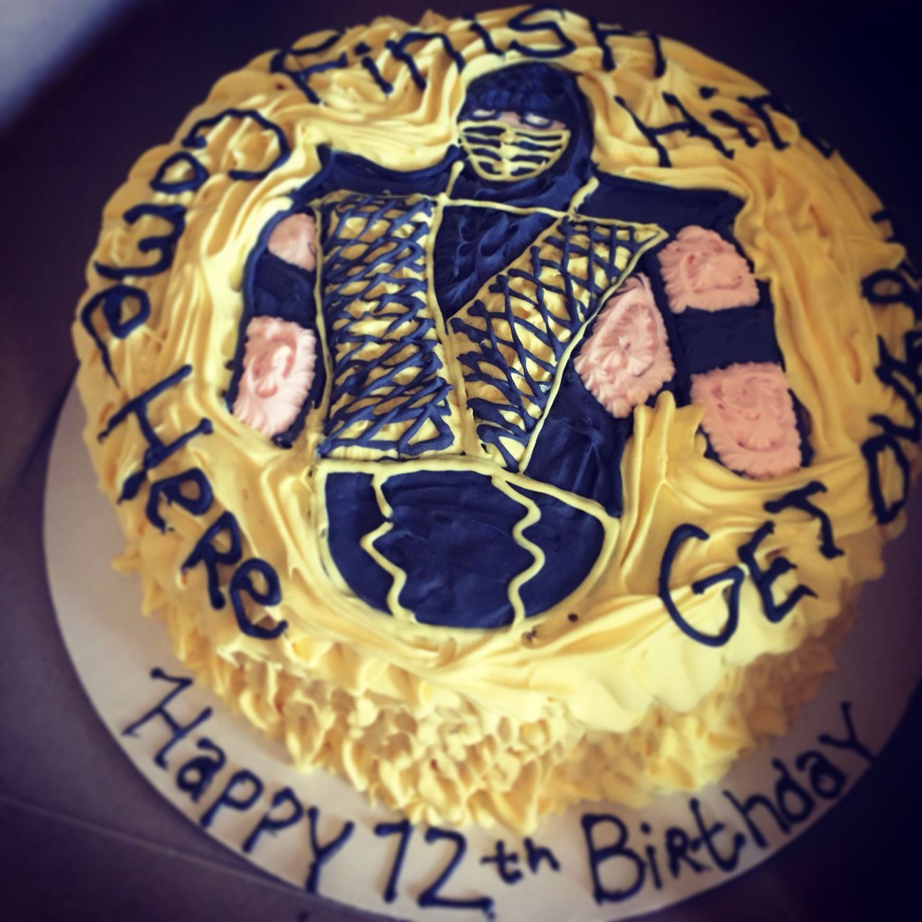 Detail Mortal Kombat Scorpion Cake Nomer 6