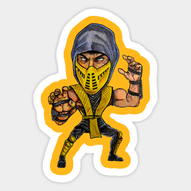 Detail Mortal Kombat Scorpion Sticker Nomer 22