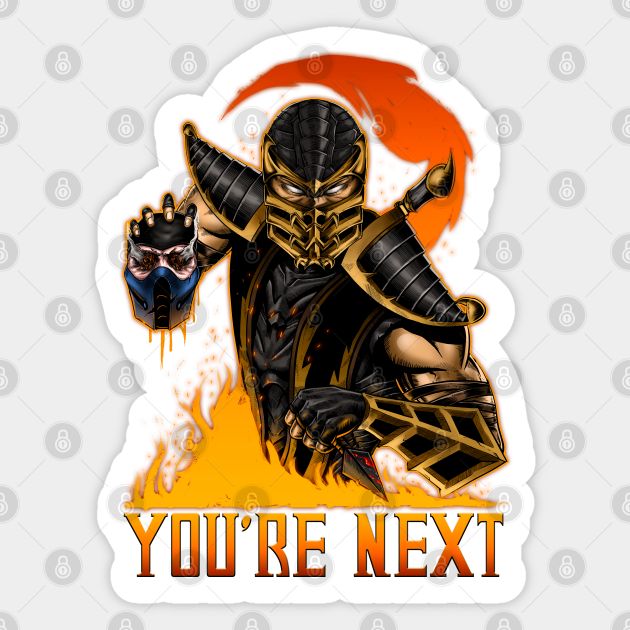 Detail Mortal Kombat Scorpion Sticker Nomer 4