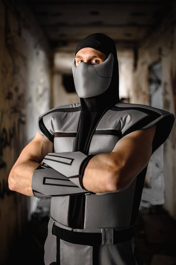 Detail Mortal Kombat Smoke Halloween Costume Nomer 6