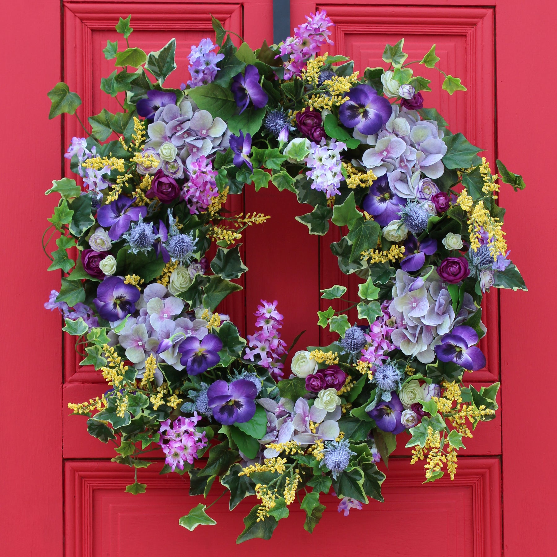 Detail Lilac Door Wreath Nomer 35