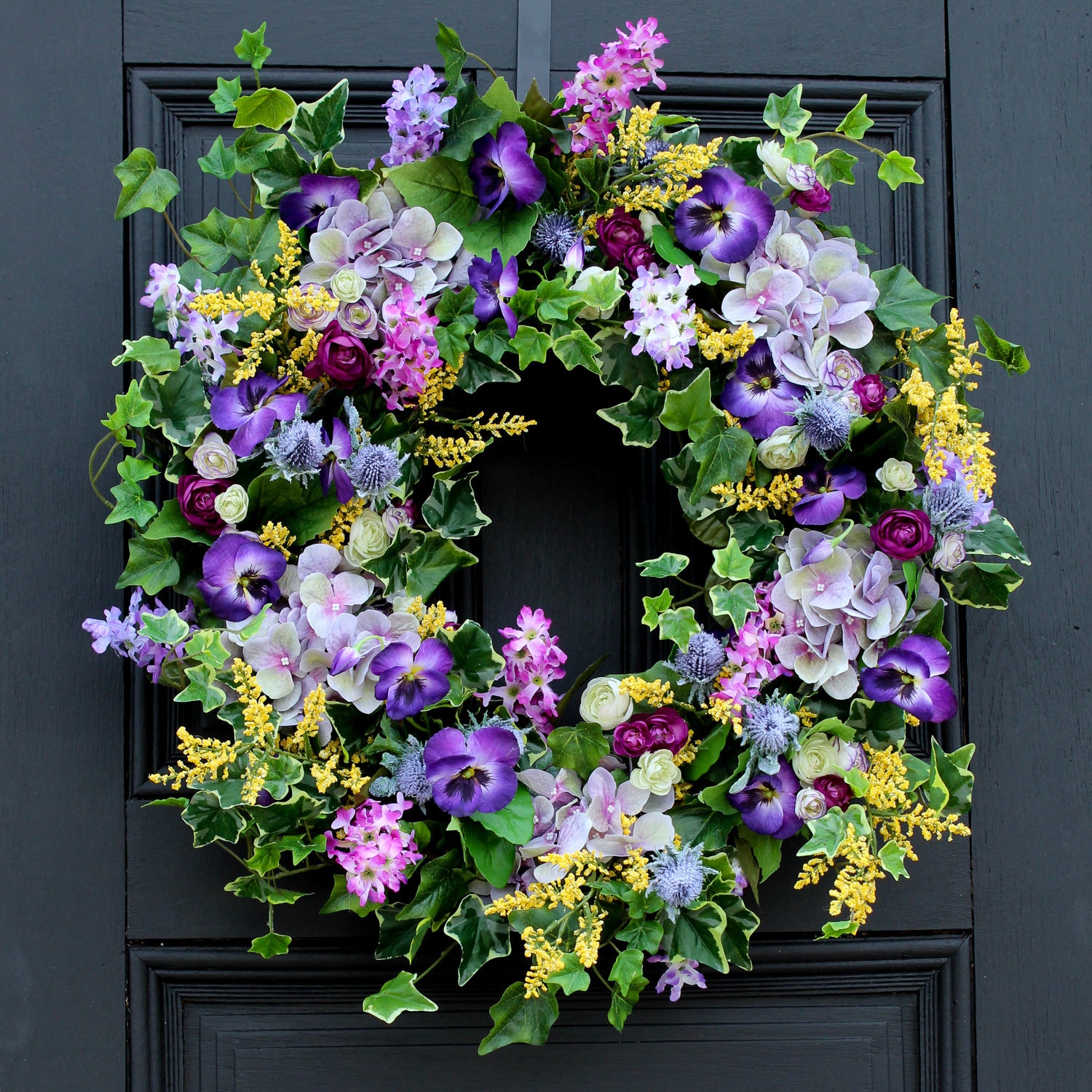 Detail Lilac Door Wreath Nomer 8