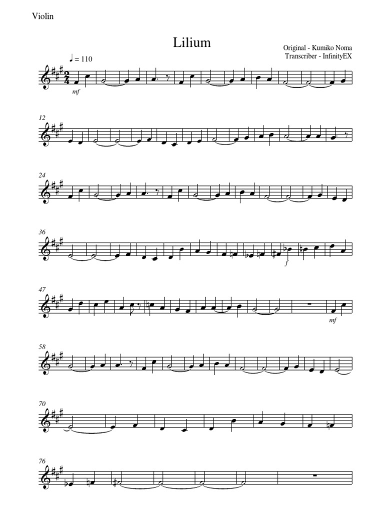 Detail Lilium Violin Sheet Music Nomer 8