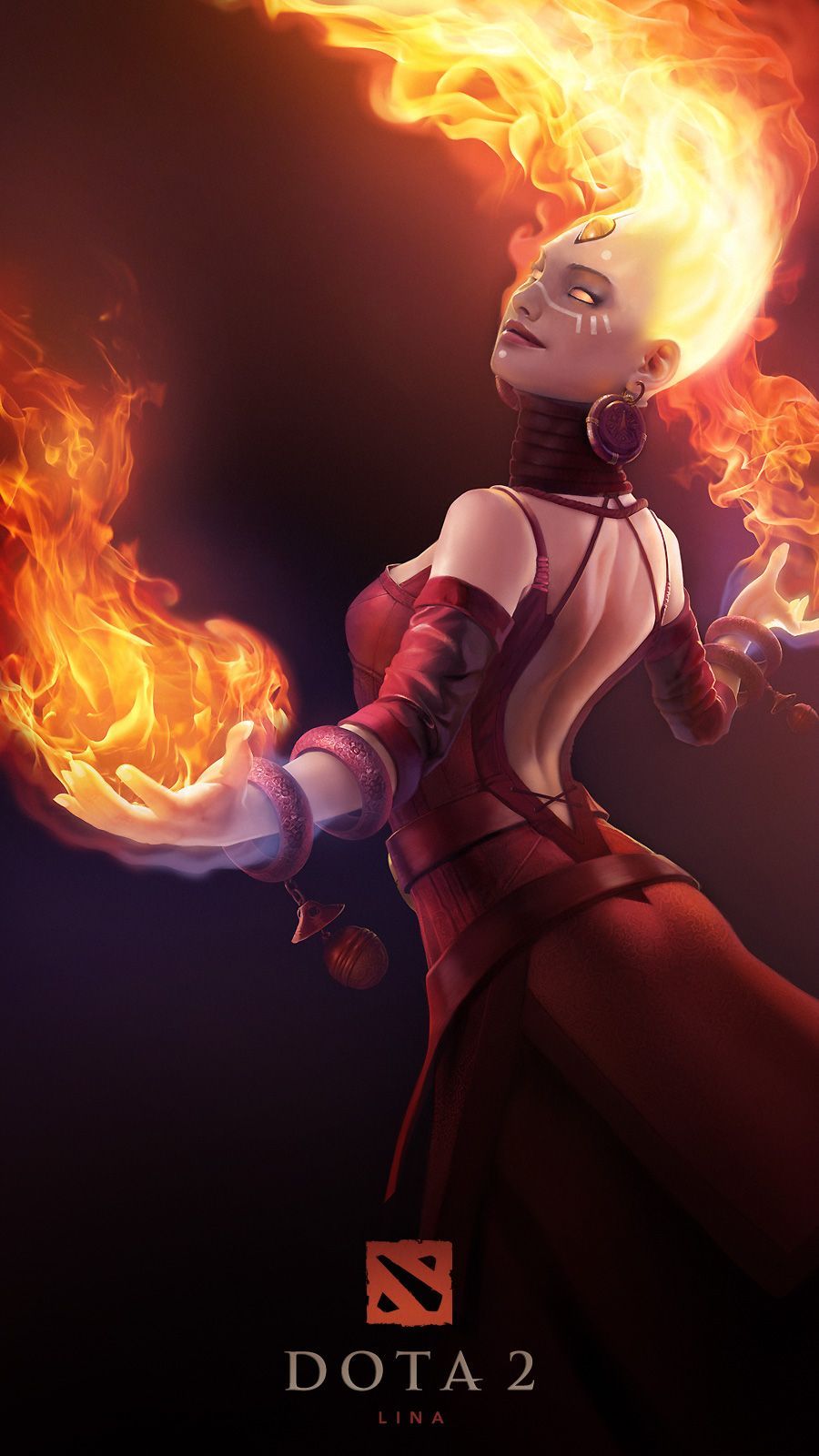 Detail Lina Dota 2 Wallpaper Nomer 2