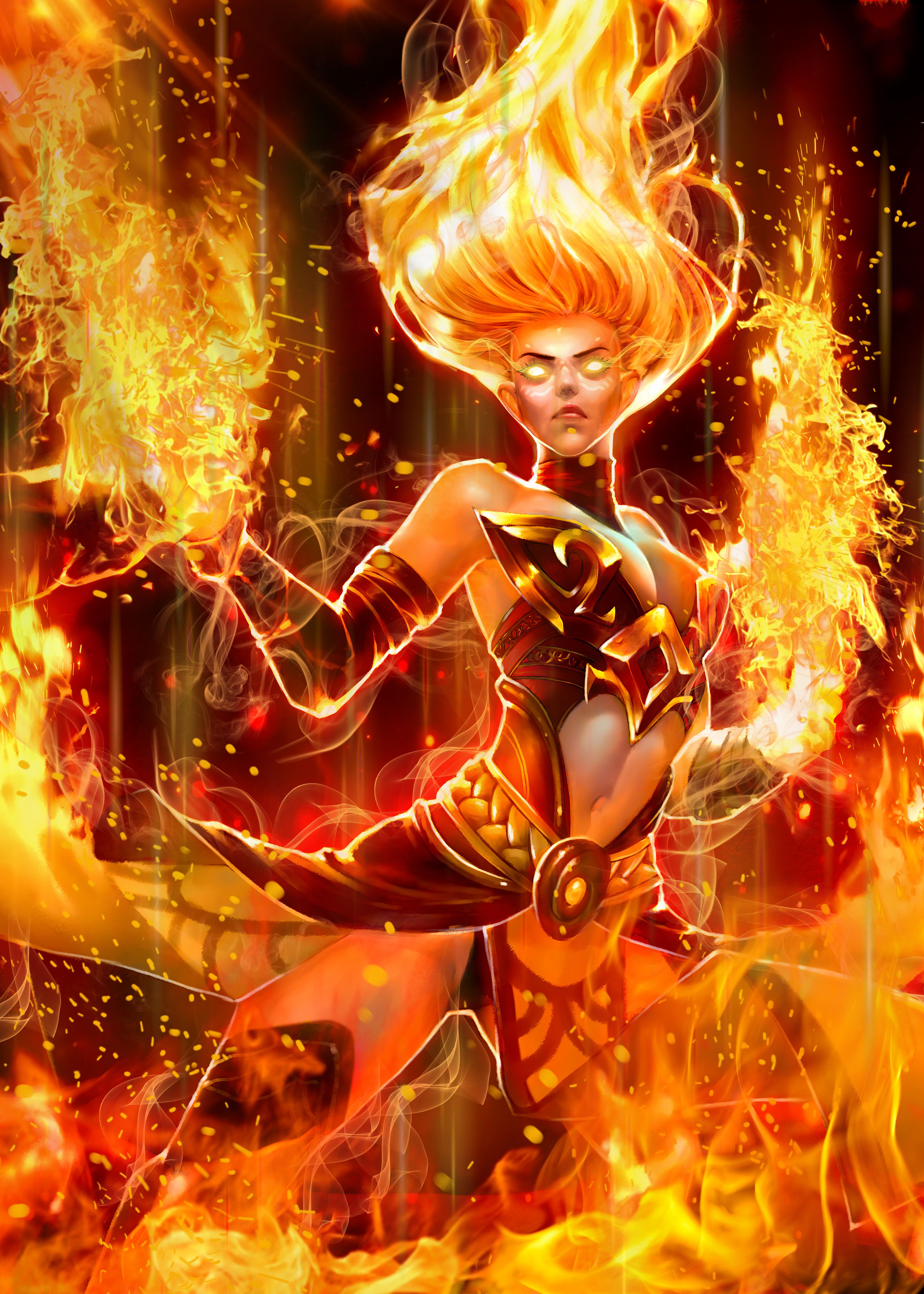 Detail Lina Dota 2 Wallpaper Nomer 3