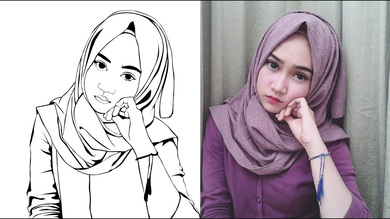 Detail Line Art Wajah Nomer 3