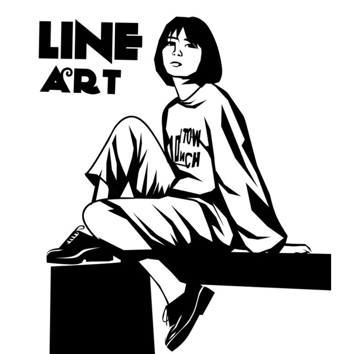 Detail Line Art Wajah Nomer 22