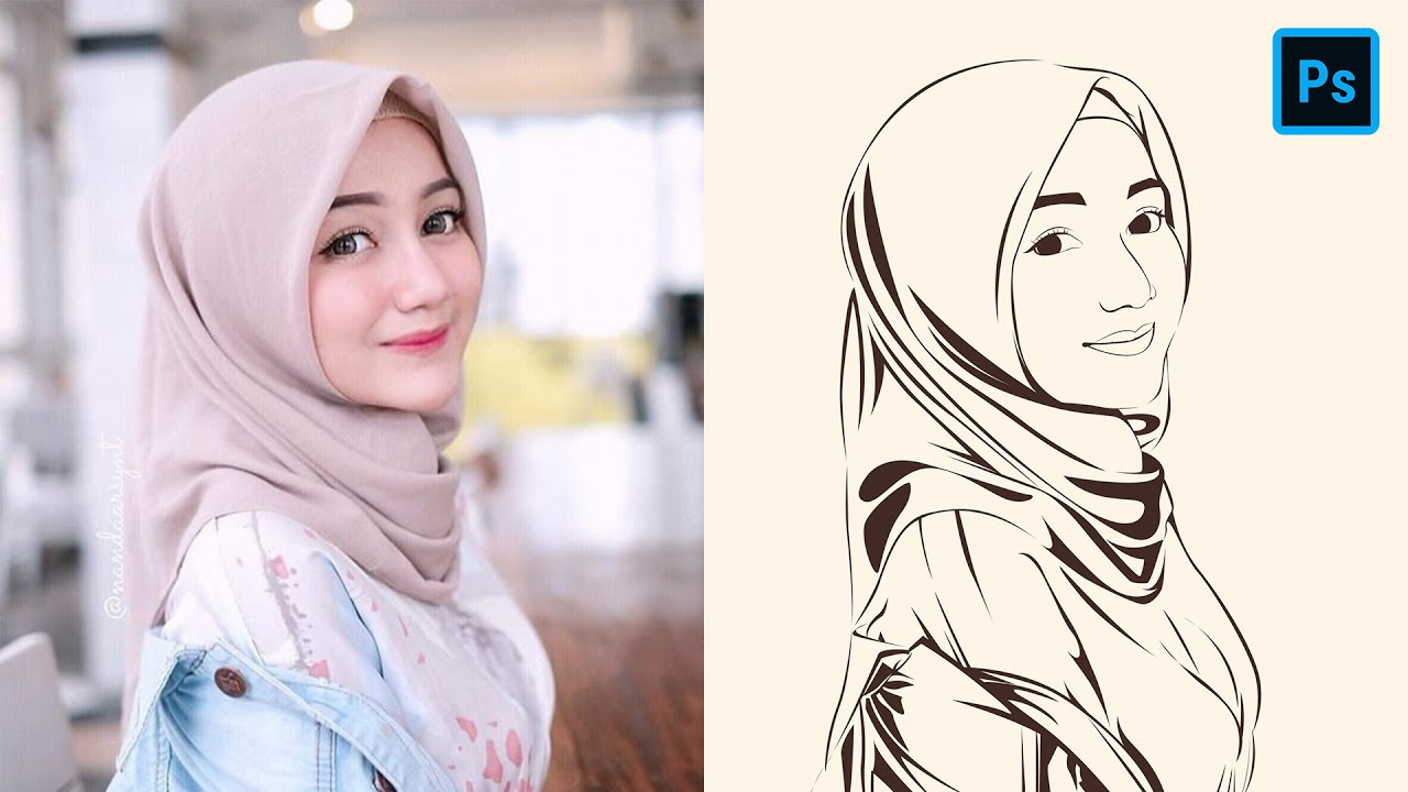 Detail Line Art Wajah Nomer 53