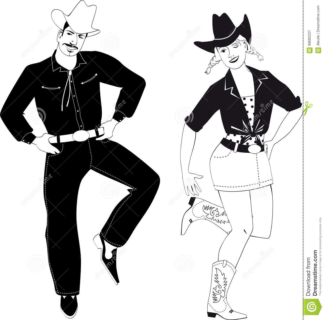 Detail Line Dancing Clipart Nomer 36