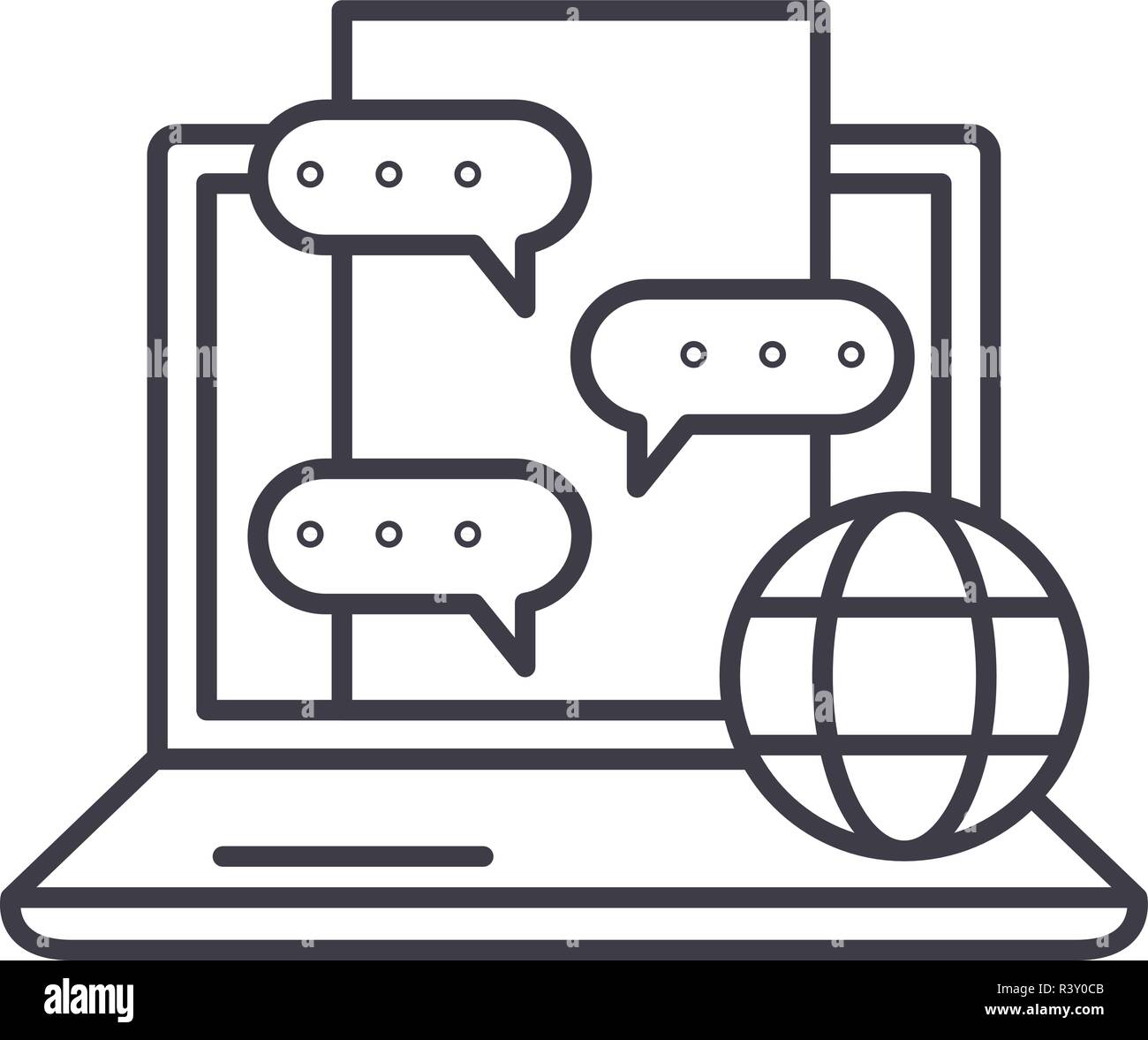 Detail Line Messenger Vector Nomer 14