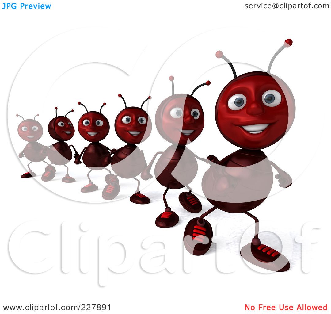 Detail Line Of Ants Clipart Nomer 27