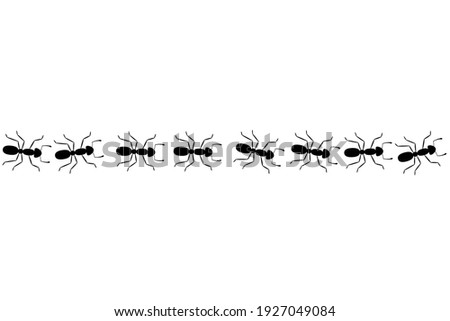 Detail Line Of Ants Clipart Nomer 33
