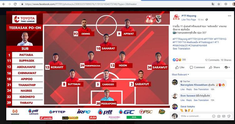 Detail Line Up Sepak Bola Nomer 17