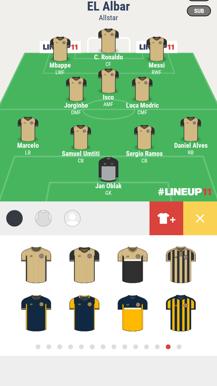 Detail Line Up Sepak Bola Tanpa Nama Nomer 9