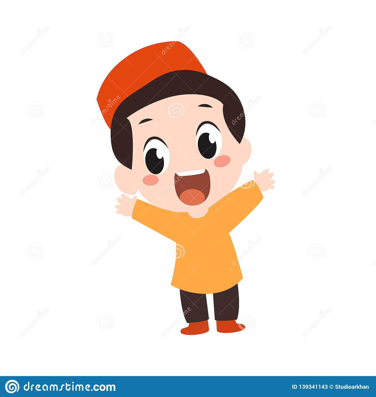 Detail Moslem Child Vector Nomer 21