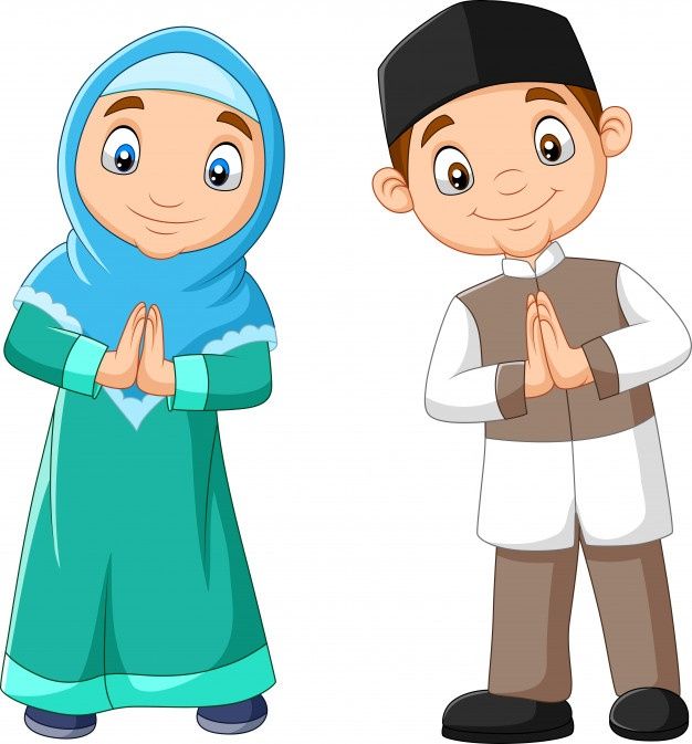 Detail Moslem Child Vector Nomer 31