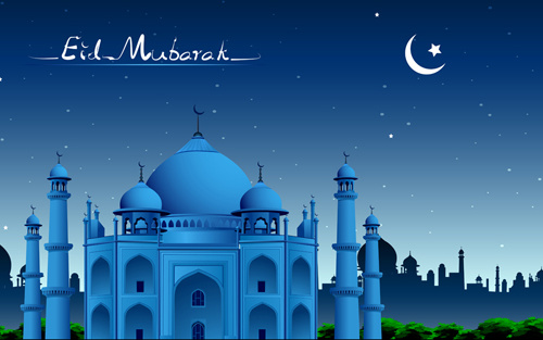 Detail Mosque Background Vector Free Download Nomer 12