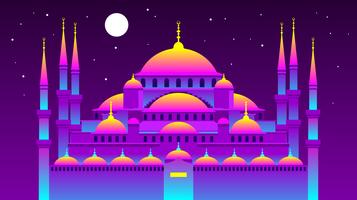 Detail Mosque Background Vector Free Download Nomer 21