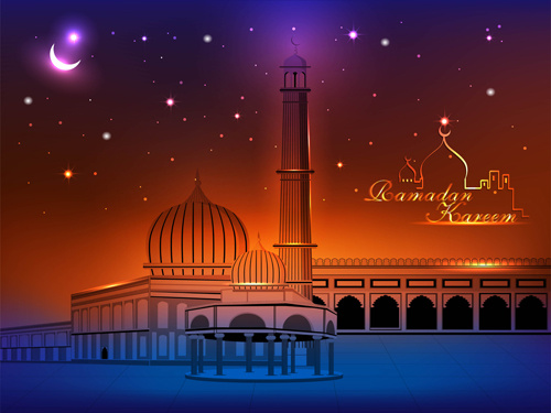 Detail Mosque Background Vector Free Download Nomer 24