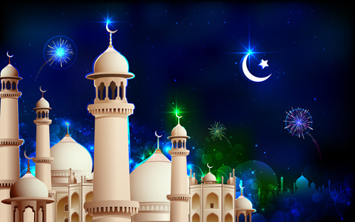 Detail Mosque Background Vector Free Download Nomer 26