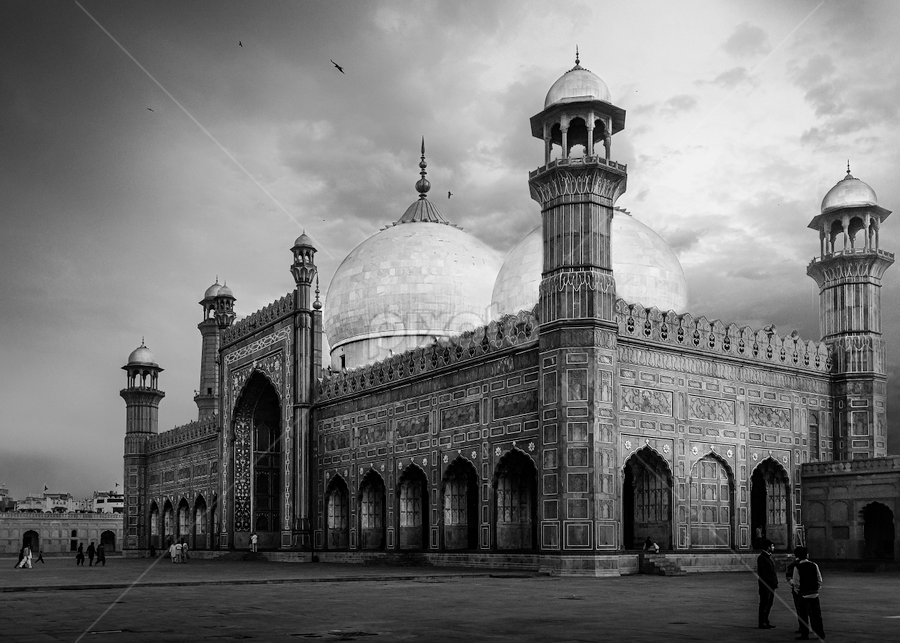 Detail Mosque Black And White Nomer 24