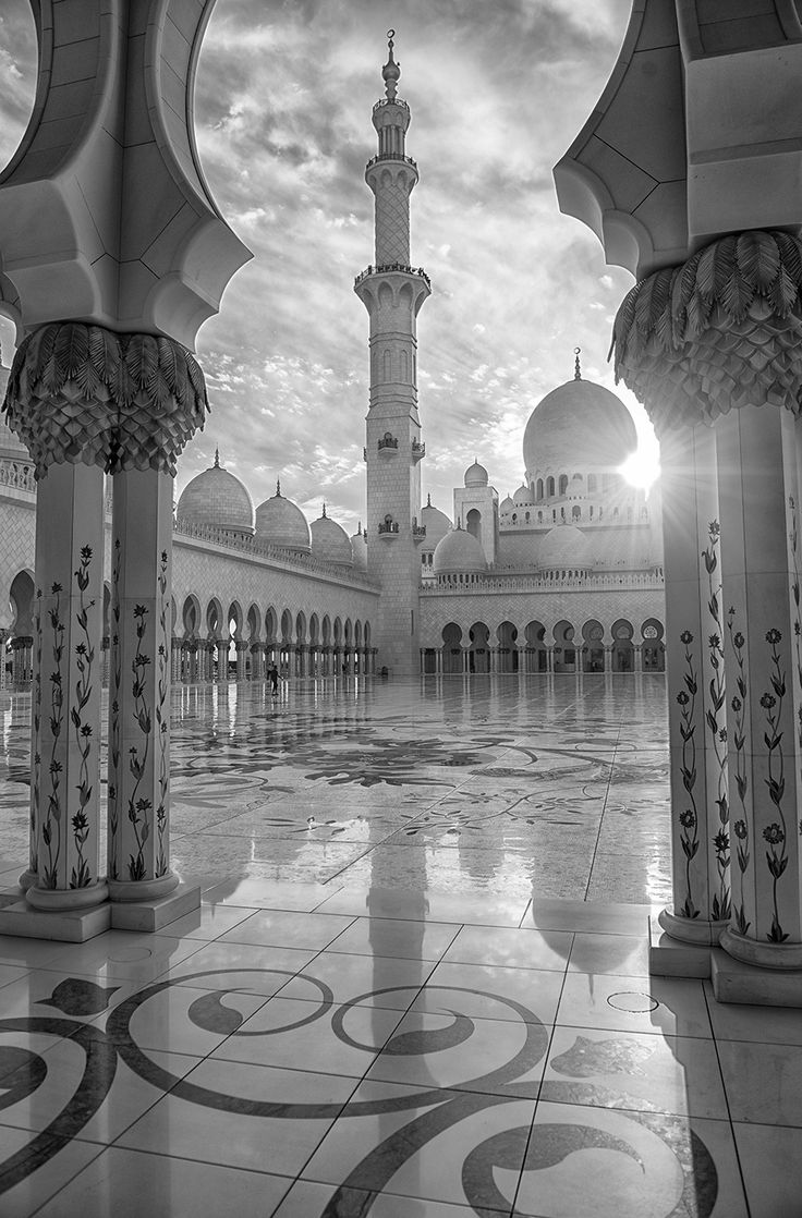 Detail Mosque Black And White Nomer 28