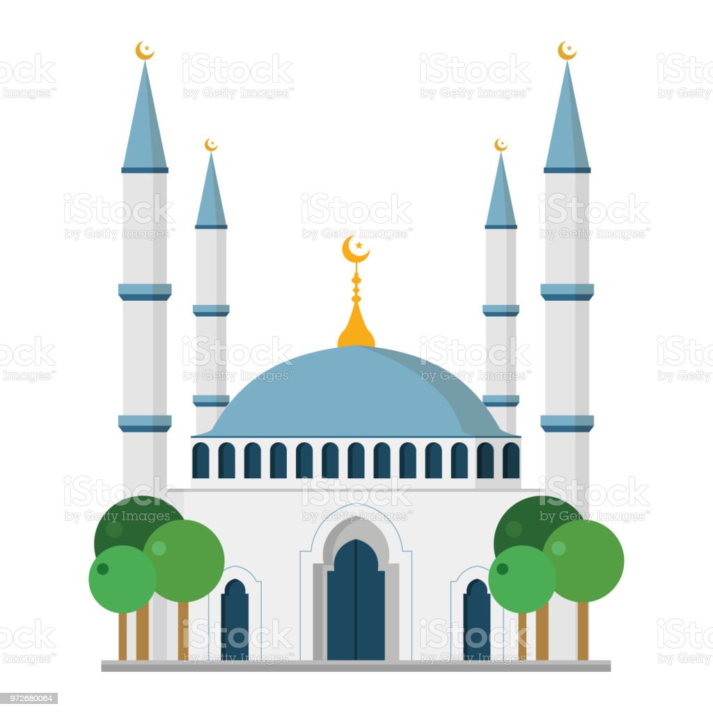 Detail Mosque Cartoon Vector Nomer 14