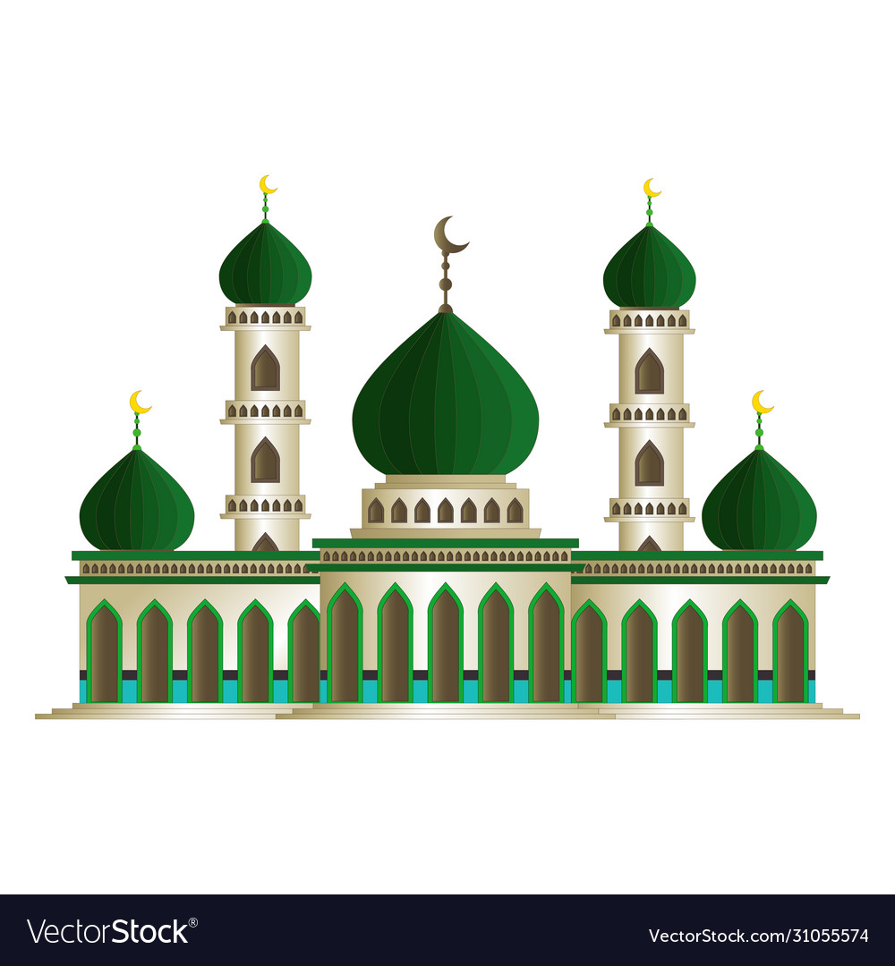 Detail Mosque Cartoon Vector Nomer 16