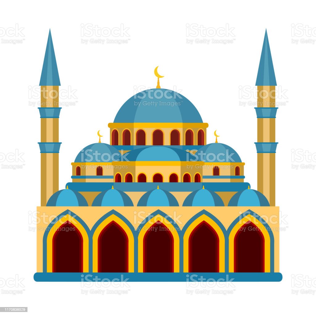 Detail Mosque Cartoon Vector Nomer 35