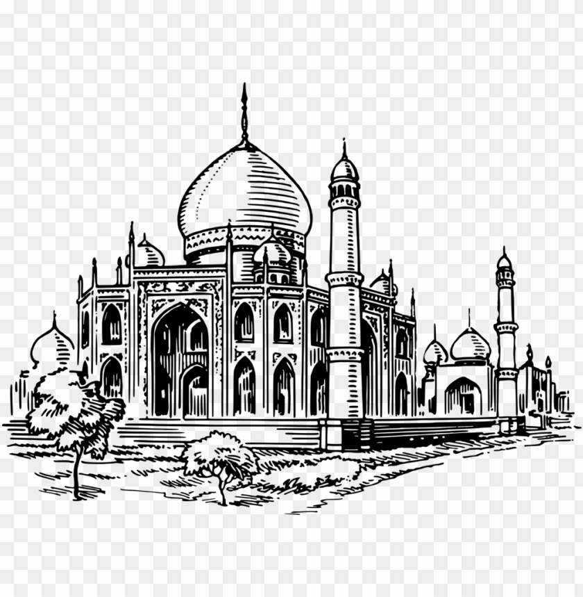 Detail Mosque Clipart Black And White Nomer 11