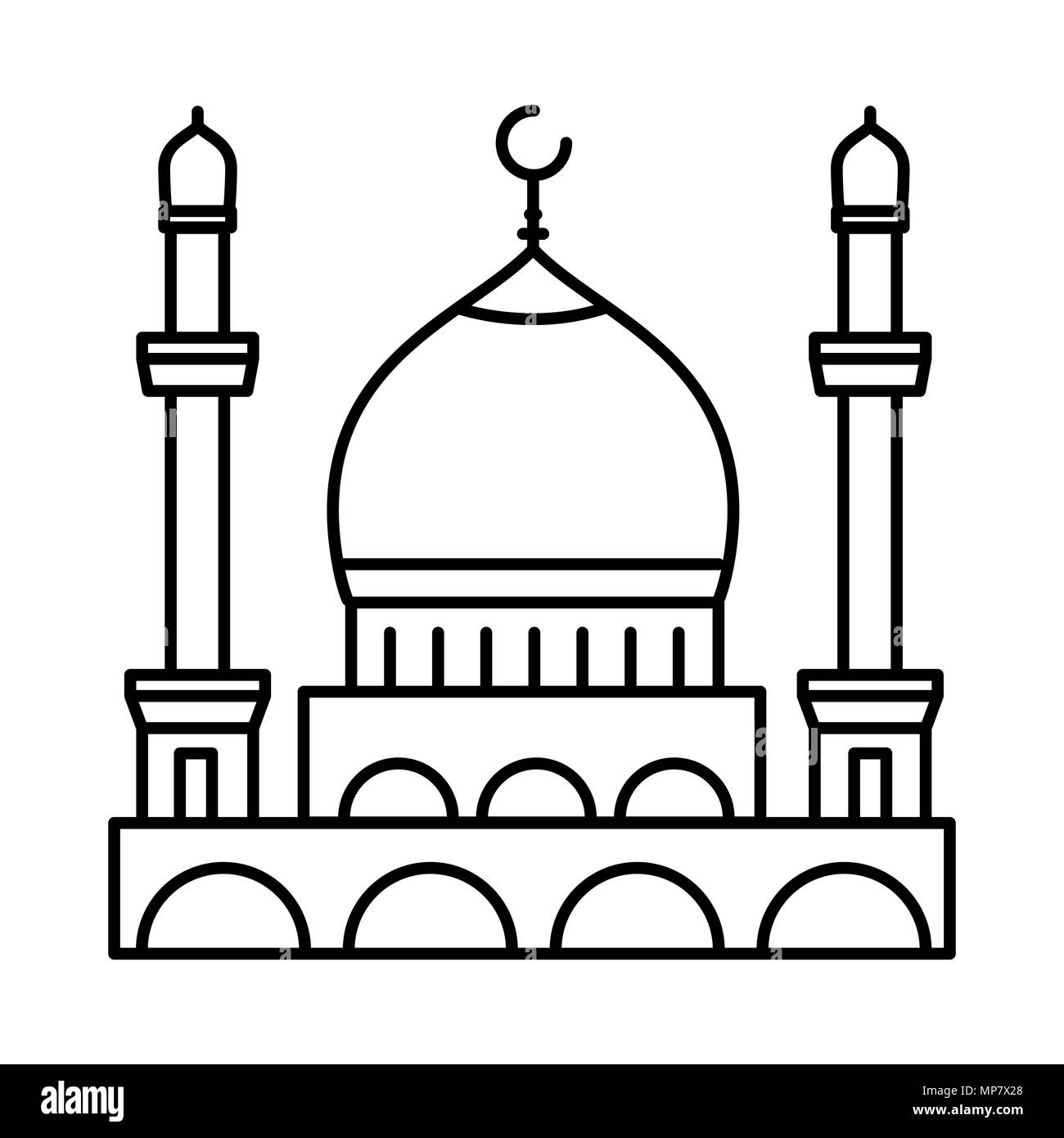 Detail Mosque Clipart Black And White Nomer 2
